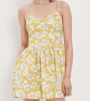 American Eagle Outfitters Floral Corset Style Mini Dress